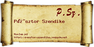 Pásztor Szendike névjegykártya